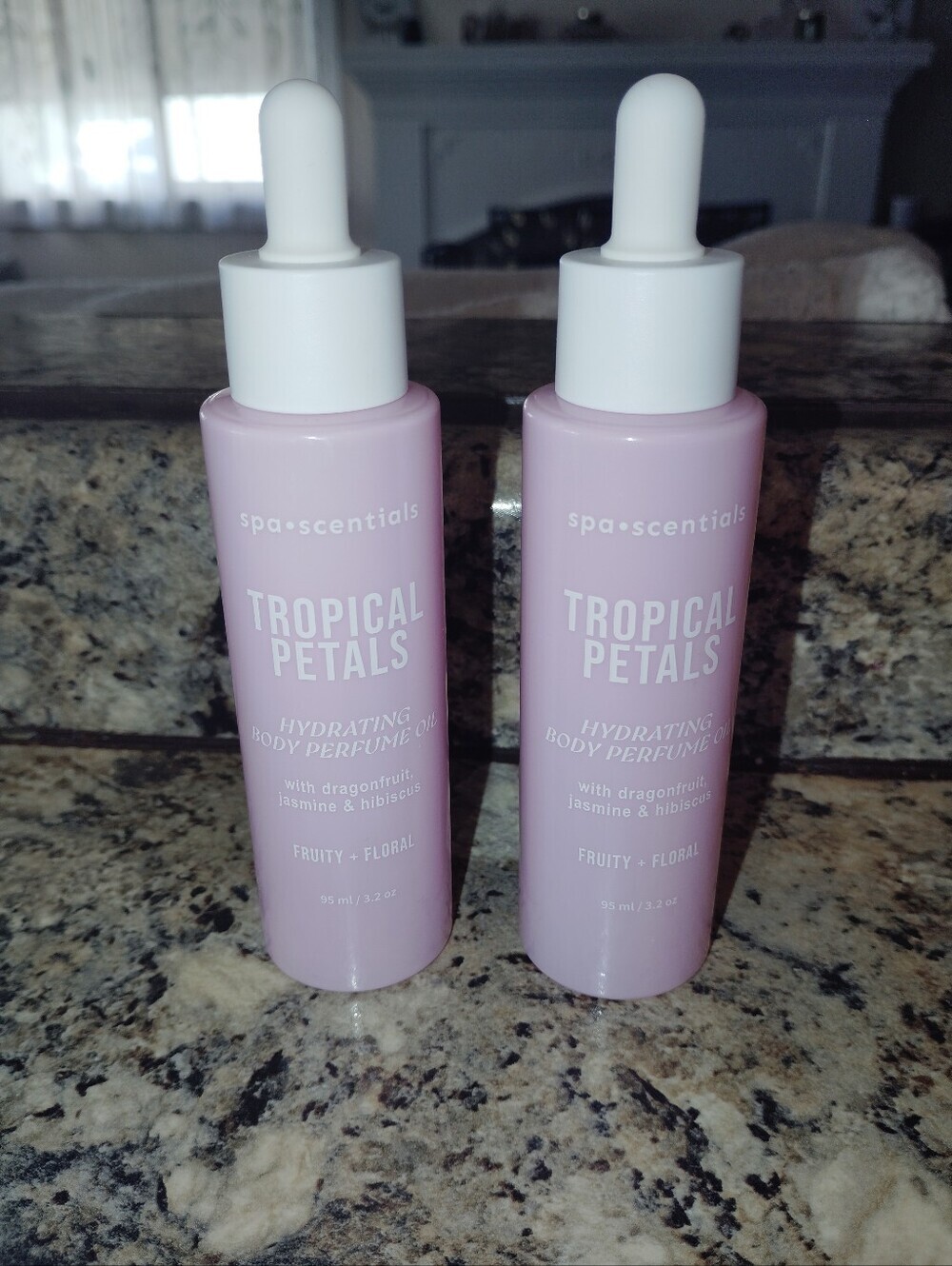 Spa•scentials Tropical Petals Hydrating Body Perfume Oil - Pink.New